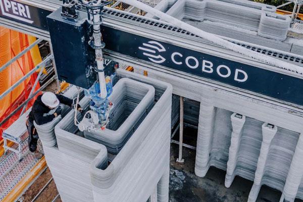 Im 3D-Druck zeigt sich die freie Formbarkeit von Beton. Foto: © COBOD